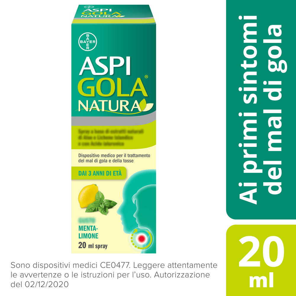 Image of Aspi Gola Natura Spray Gola Menta e Limone 20 ml