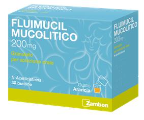 Image of Fluimucil Mucolitico 200 mg Granulato N-acetilcisteina 30 Bustine