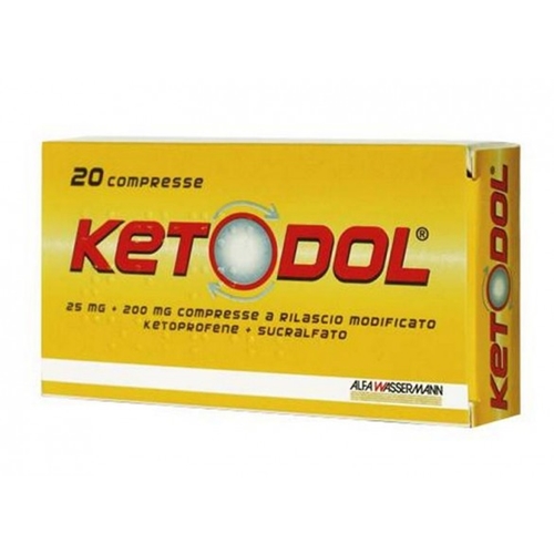 Image of Ketodol 25mg + 200mg Antinfiammatorio 20 Compresse