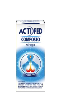 Image of Actifed Composto Sciroppo Pseudoefedrina Cloridrato Decongestionante 100 ml