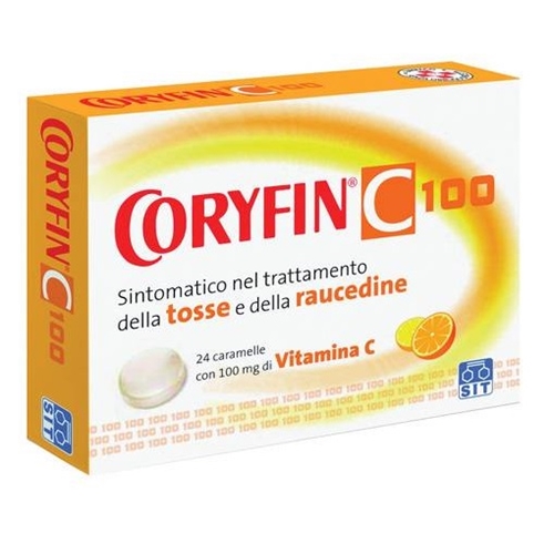 Image of Coryfin C 100 Vitamina C 6,5mg + 112,5mg Tosse 24 Caramelle