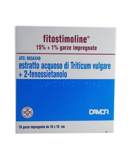 Image of Fitostimoline 15% Garze Impregnate Estratto Acquoso Di Triticum Vulgare 10 Garze