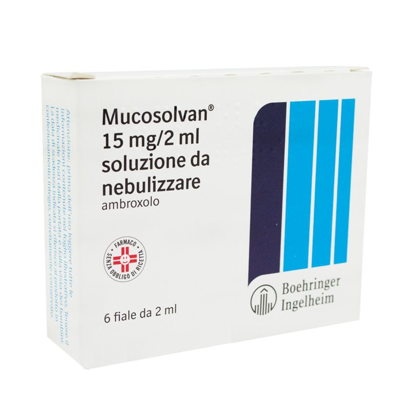 Image of Mucosolvan 15 mg/2 ml Ambroxolo Soluzione da Nebulizzare 6 Fiale