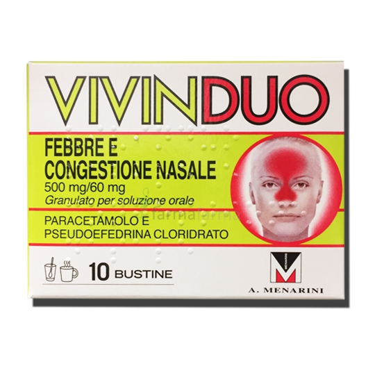 Image of Vivinduo Febbre E Congestione Nasale 10 Bustine