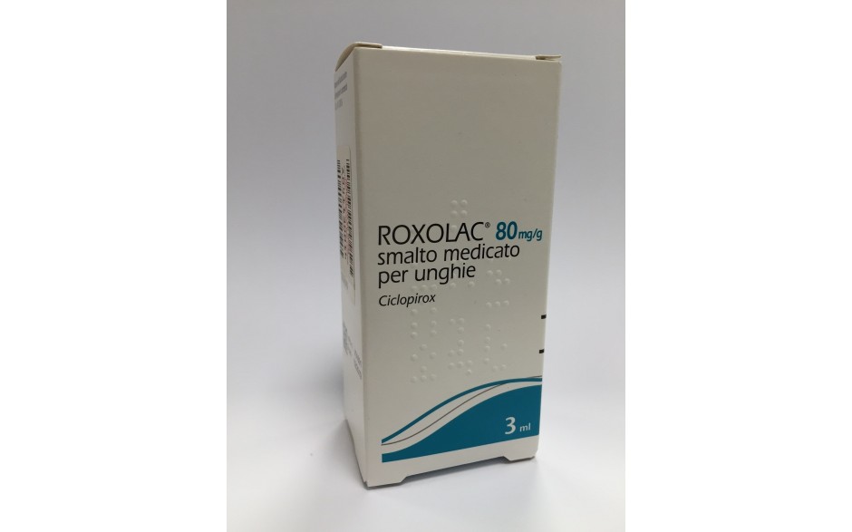 Image of Roxolac 80mg/g Smalto Medicato per Unghie Flacone 3 ml con Pennello Applicatore