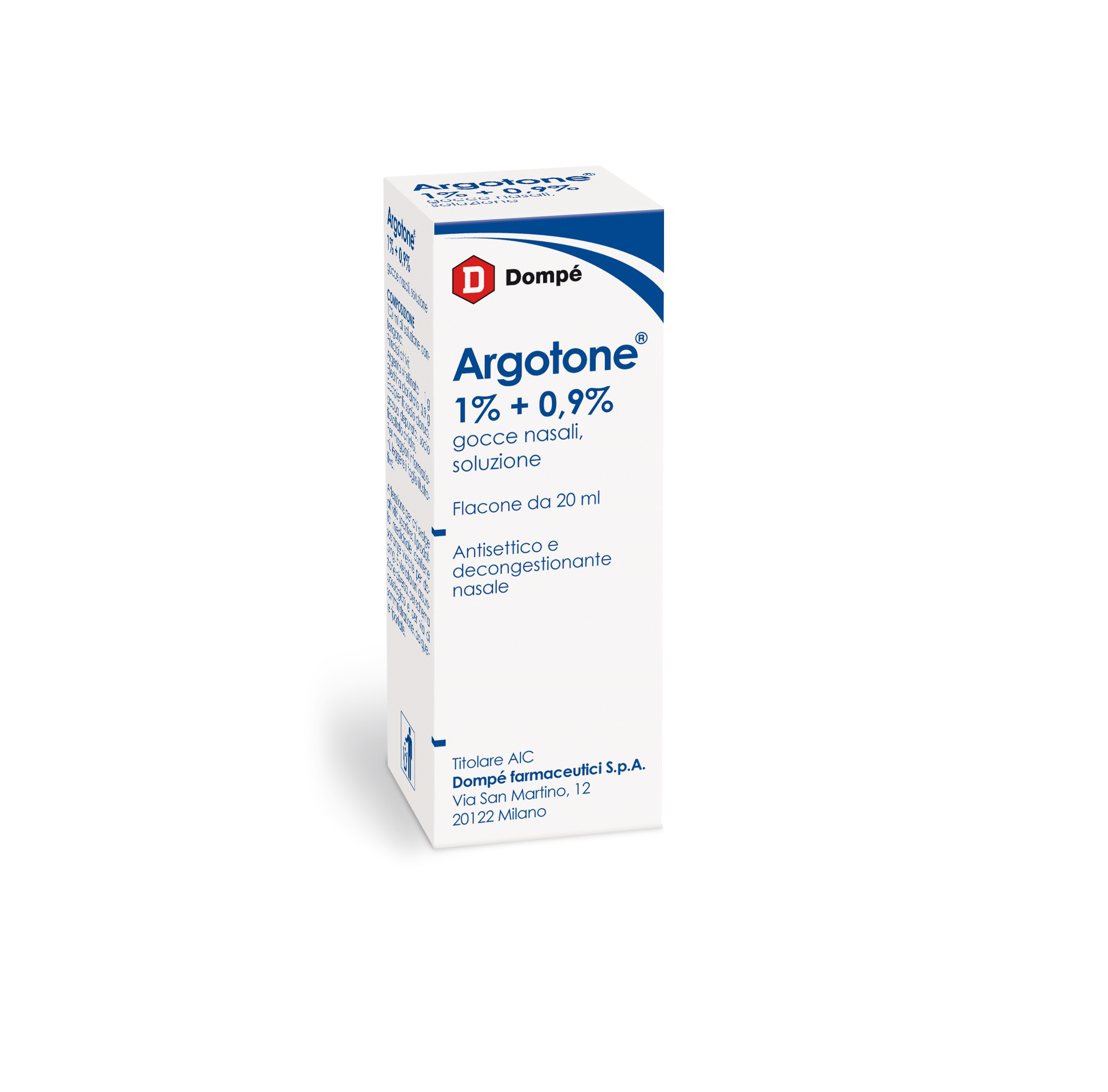 Image of Argotone Gocce Nasali 1%+0,9% Efedrina / Argento vitellinato Antisettico 20 ml