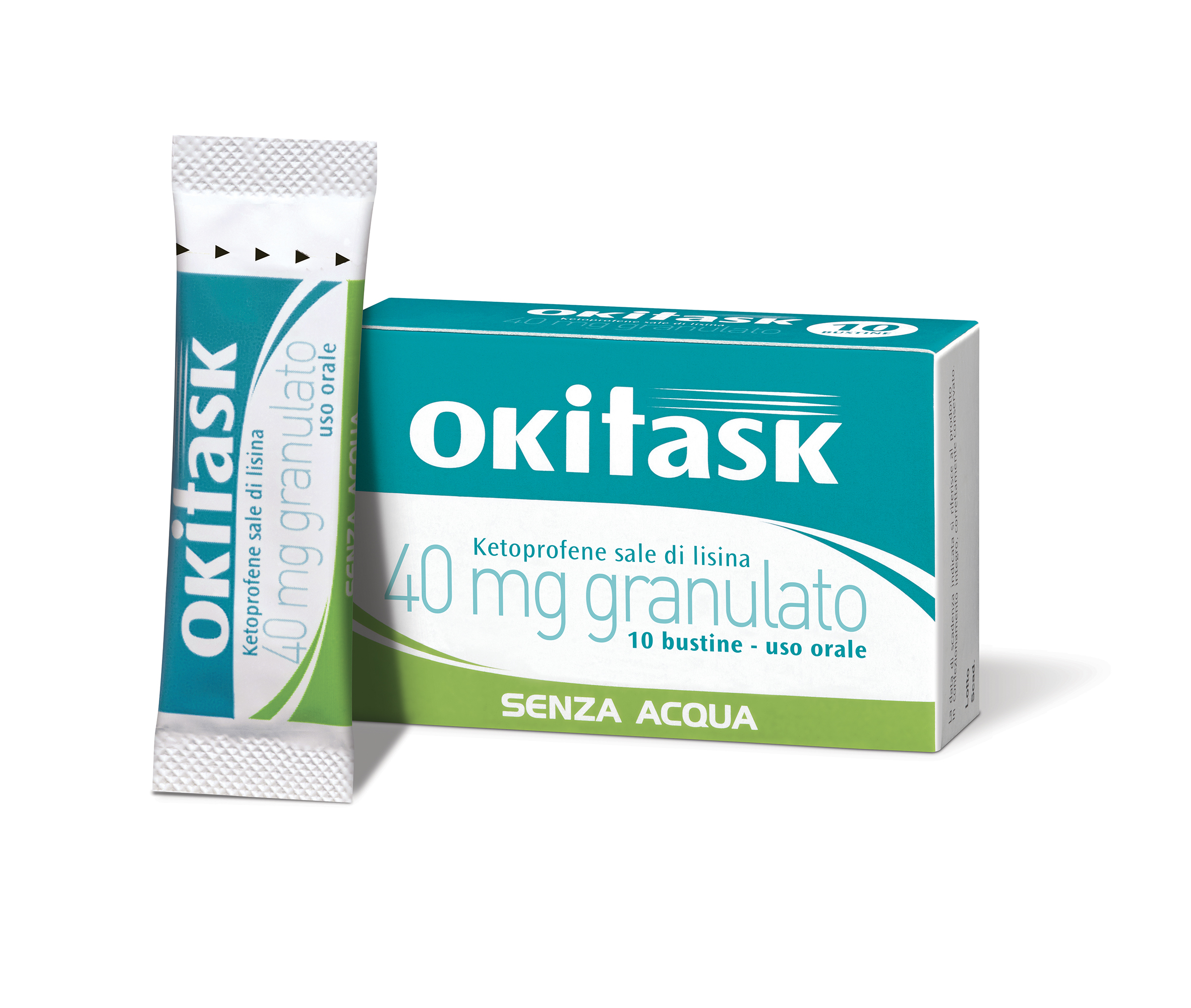 Image of Okitask 40 mg Ketoprofene Sale di Lisina 10 Bustine