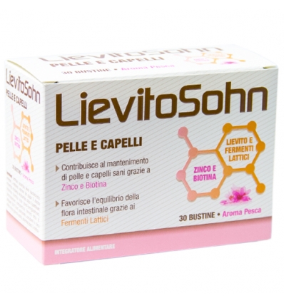 Image of LievitoSohn Pelle e Capelli Integratore Con Fermenti Lattici 30 Bustine