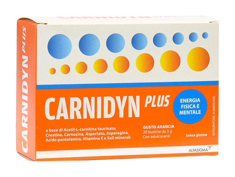 Image of Carnidyn Plus Integratore Energetico Con Carnitina 20 Bustine